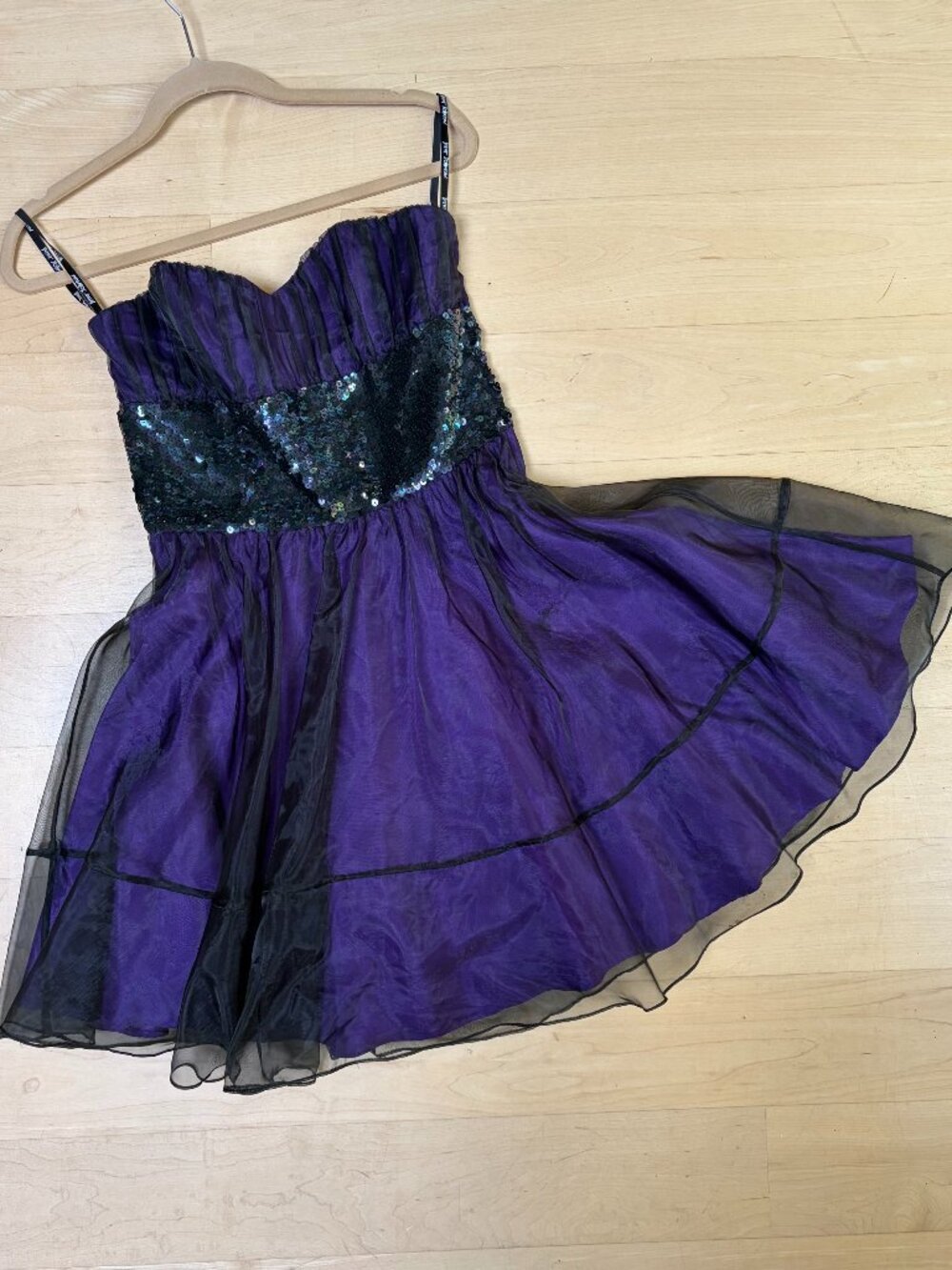 BETSEY JOHNSON Y2K Era Purple & Black Tulle Dress
